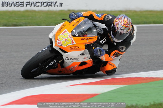 2009-05-09 Monza 3543 Superstock 600 - Free Practice - Christian Von Gunten - Suzuki GSX-R600